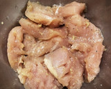 鶏唐揚とゴーヤ・茄子の素揚げ甘酢餡掛け作り方2写真