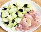 茄子鶏肉レタスの和風カレースープ作り方2写真