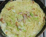 からすみのカルボナーラ風パスタ作り方3写真