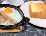 喫茶店風トーストとスキレットで目玉焼き作り方3写真