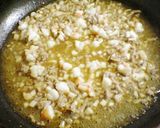 青梗菜のひき肉と海老のオイスターソース作り方5写真