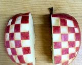 お正月やお花見に。きれいな市松りんご。作り方10写真