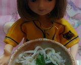 リカちゃんサイズ♡野球シリ*しらす丼作り方4写真
