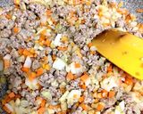 和風根菜ドライキーマカレー 卵のせ作り方4写真