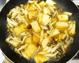 厚揚げとしめじの煮物～親子丼の味★卵とじ作り方4写真