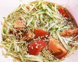 きゅうりとトマトの中華スープ作り方2写真