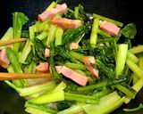 小松菜とベーコンのバター醤油炒め作り方5写真