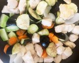 胸肉ブロッコリーの芯夏野菜旨辛炒め作り方12写真