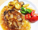 簡単和風ハンバーグ♡黒酢玉ねぎソース作り方10写真