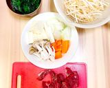 【ヘルシー】野菜たっぷり味噌煮込み肉豆腐作り方1写真