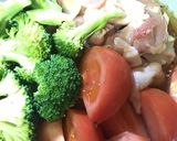 電子レンジ一皿調理トマト鶏肉スープパスタ作り方6写真