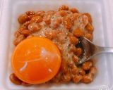 納豆卵黄の、油揚げトースト！作り方1写真