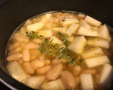 白いんげん豆とだいこんのスープ作り方2写真