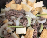 ご飯がすすむ！ひき肉と小松菜と厚揚げ炒め作り方3写真
