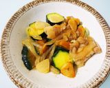 豚バラ肉と夏野菜のにんにく醤油炒め作り方6写真