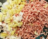 お弁当に合う❗ニラひき肉卵焼き作り方1写真