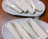 レンジで簡単！蒸し茄子の韓国風豚味噌のせ作り方1写真