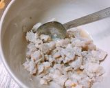 レンジで簡単！蒸し茄子の韓国風豚味噌のせ作り方2写真