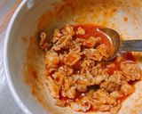 レンジで簡単！蒸し茄子の韓国風豚味噌のせ作り方3写真