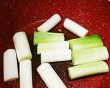 簡単＊豚肉かしらと長ネギの辛味噌炒め＊作り方1写真