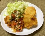 夏の揚物にトマト、玉ねぎ、大葉のソース♪作り方3写真