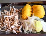 鶏もも肉とキノコのミルク煮込み作り方1写真