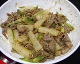 簡単！牛肉と長芋のマスタード炒め作り方5写真