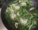 京みず菜と豚バラ肉の春雨スープ作り方6写真
