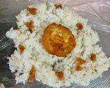 唐揚げと梅干しのおにぎり作り方1写真