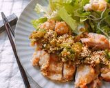 揚げないのにサクサク♪鶏もも肉の油淋鶏作り方8写真