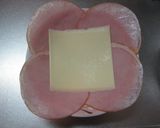 簡単チン♪　レンジでチーズハムエッグ作り方3写真