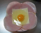 簡単チン♪　レンジでチーズハムエッグ作り方4写真