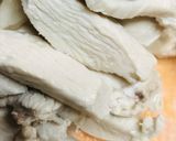 鶏むね肉の茹で煮●梅肉ジャム添え作り方1写真