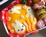 【簡単】キャラ弁 花柄 薄焼き卵作り方19写真