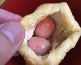 プチフランクを油揚げにつめて煮たやーつ作り方8写真