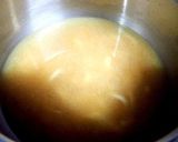 ほうれん草とオクラ、うどんの味噌汁作り方4写真