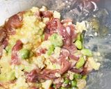 枝豆豆腐豚こま団子夏野菜大葉トマト味噌煮作り方4写真