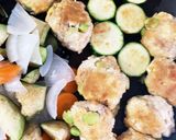 枝豆豆腐豚こま団子夏野菜大葉トマト味噌煮作り方21写真
