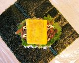 肉入りきんぴらと玉子焼きのおにぎらず作り方5写真