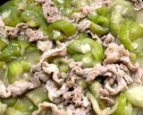 ヘチマと豚肉の味噌炒めパスタ作り方3写真