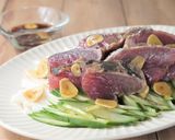 簡単♪鰹のたたきのサラダ風/和風にんにく作り方3写真