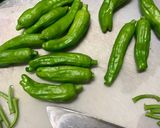 梅ぽん酢ししとう炒め作り方1写真