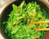 水菜としらたきの梅炒め作り方3写真