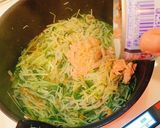 水菜としらたきの梅炒め作り方4写真
