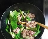 チンゲン菜と豚の炒め物作り方2写真