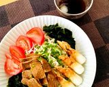 1人分レシピ：ひえ麺で冷やしきつねうどん作り方3写真