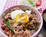 野菜の醤油漬けでカフェ風♪豚丼作り方6写真