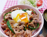 野菜の醤油漬けでカフェ風♪豚丼作り方6写真