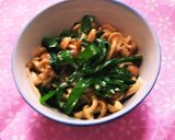 ニラとシメジの☆めん★マヨおひたし☆作り方3写真