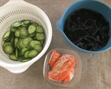 1:1:1で簡単 きゅうりと海藻の酢の物作り方1写真